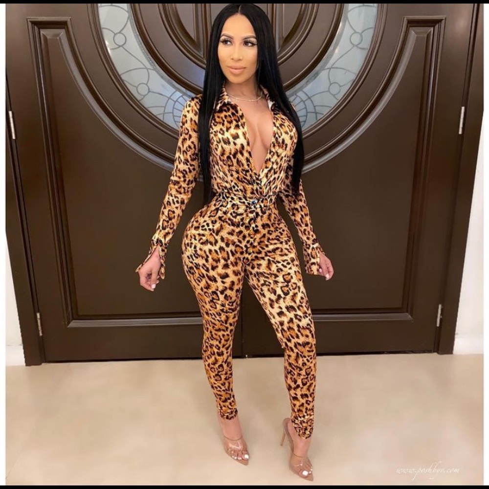 A 2 piece leopard outfit